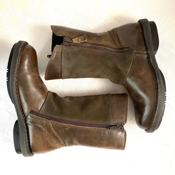 SOLD!!  FLY London Leather Mid Boot- Flee-Olive/Sludge EU 36, US 5.5 - Picture 5 of 11